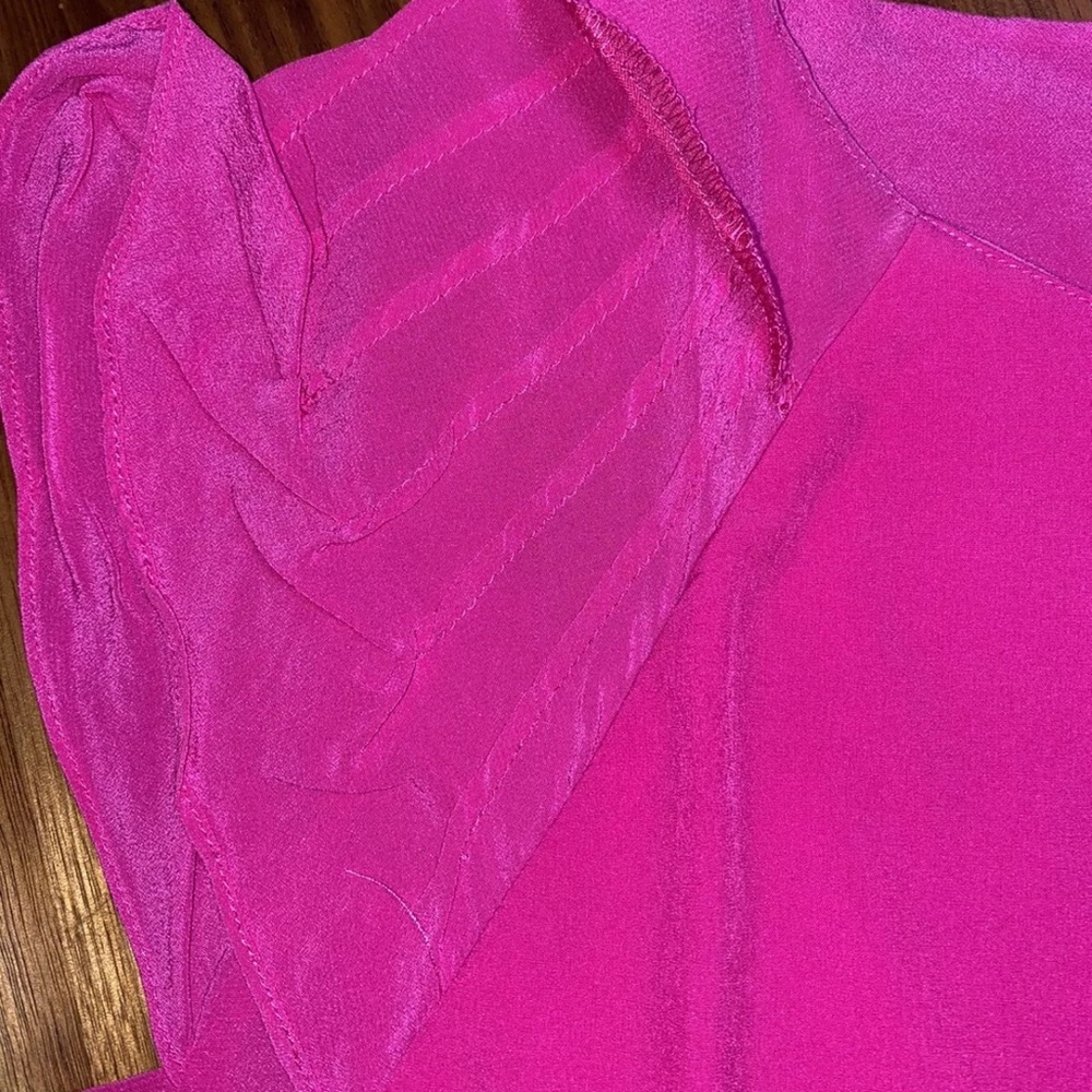 Antonio Melani 100% Silk Top Blouse-Pink, Size-XS, EXCELLENT CONDITION - Picture 9 of 12